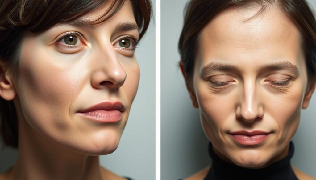 before and after jawline transformation