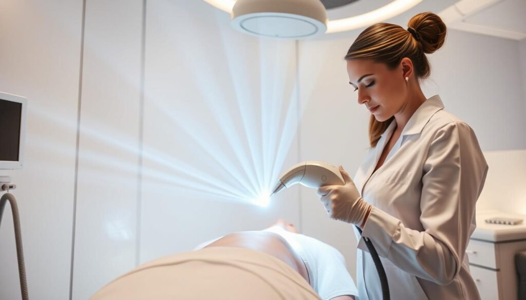 laser hair removal process with Soprano Titanium technology