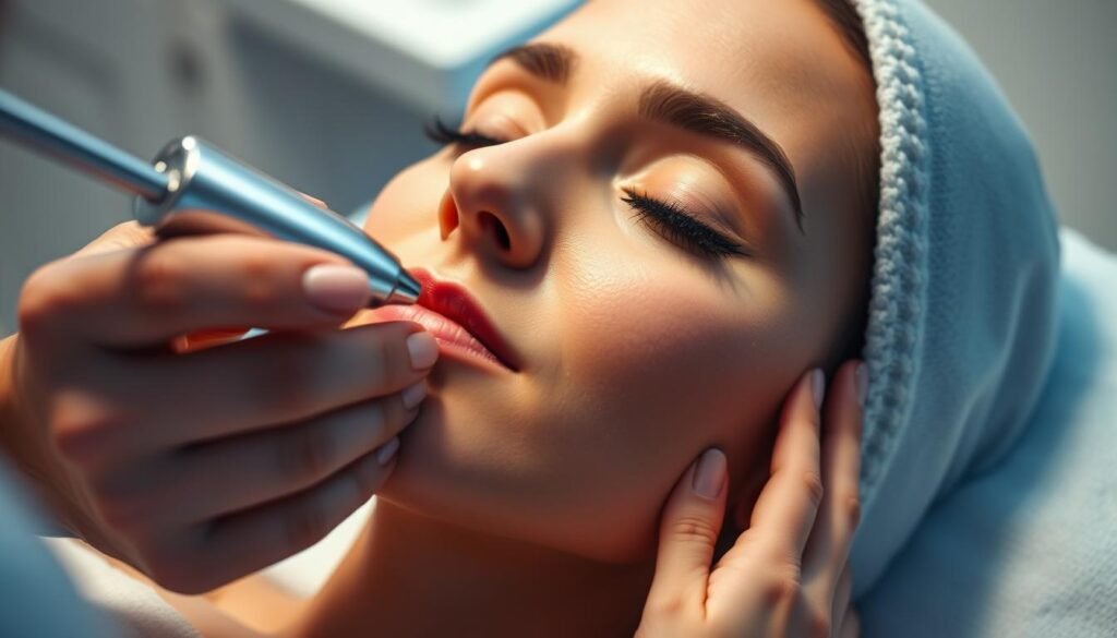 microneedling session