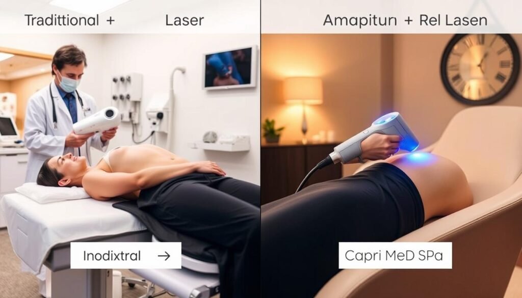 traditional vs modern laser treatment comparison