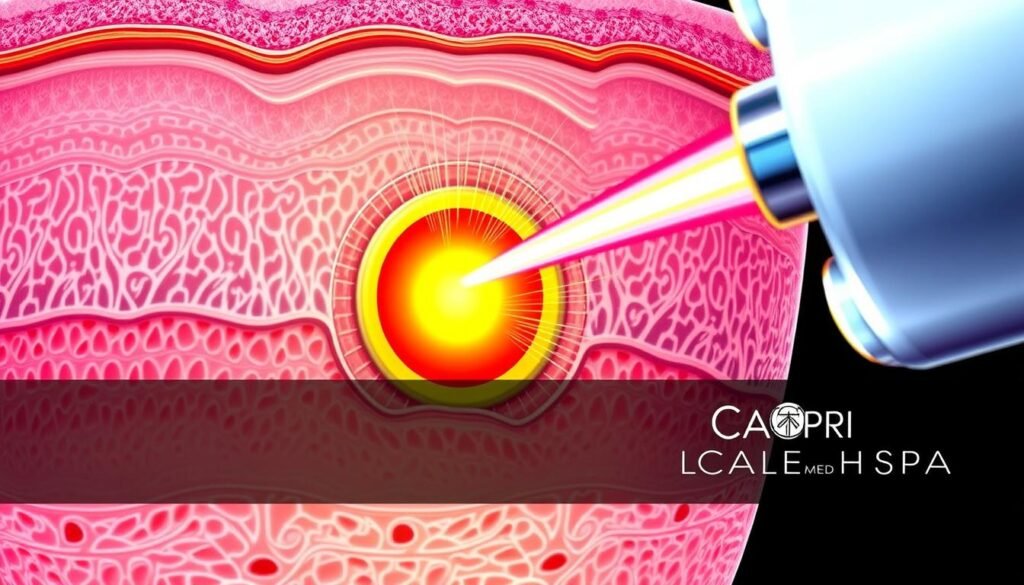 hair follicle destruction process during laser treatment