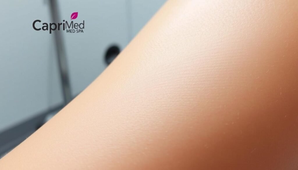 laser hair removal results showing follicle shedding