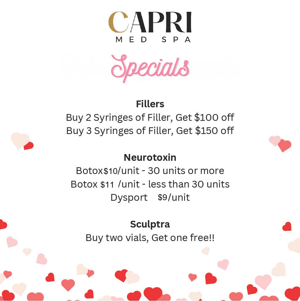 Capri med spa specials 