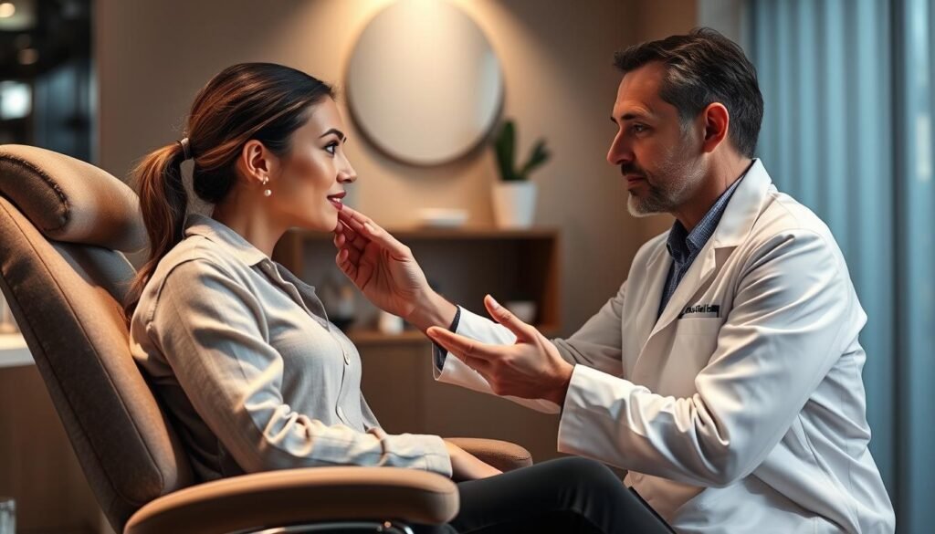 restylane specialist consulting with a client