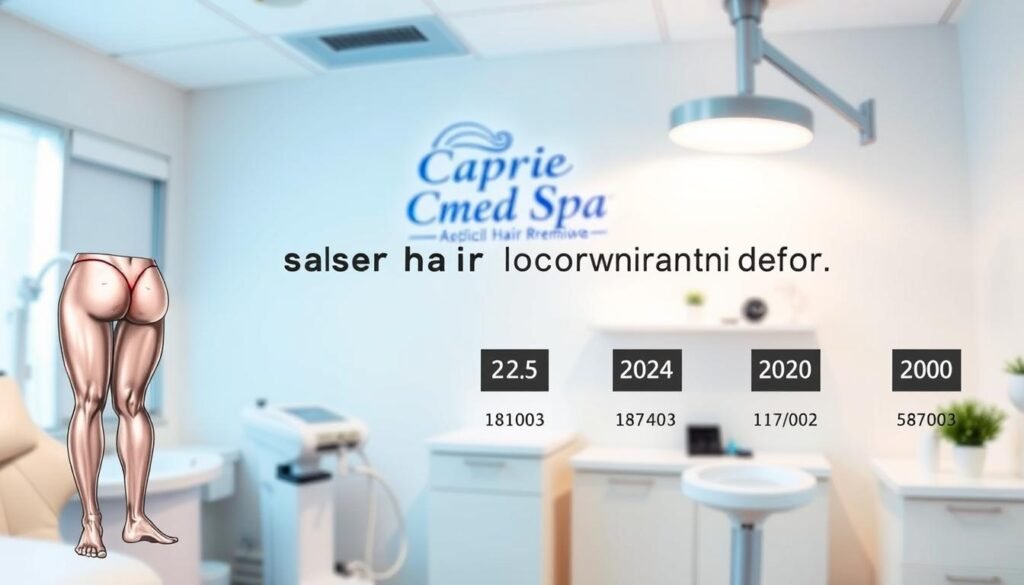 laser hair removal sessions needed for different body areas