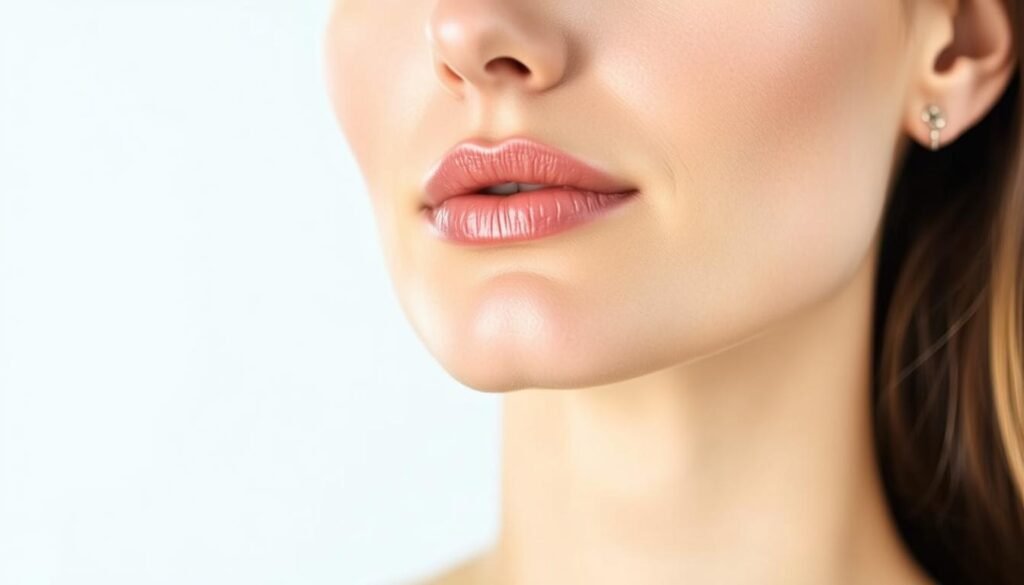 A high-resolution, photorealistic image of a woman's face and neck, showcasing the rejuvenating effects of Dysport treatments from Capri Med Spa. The skin appears smoother, with a more youthful and refreshed appearance. Soft, directional lighting accentuates the facial features, while a shallow depth of field blurs the background, keeping the focus on the treated areas. The image conveys a sense of natural, subtle improvement, embodying the section title "Results You Can Expect from Dysport".