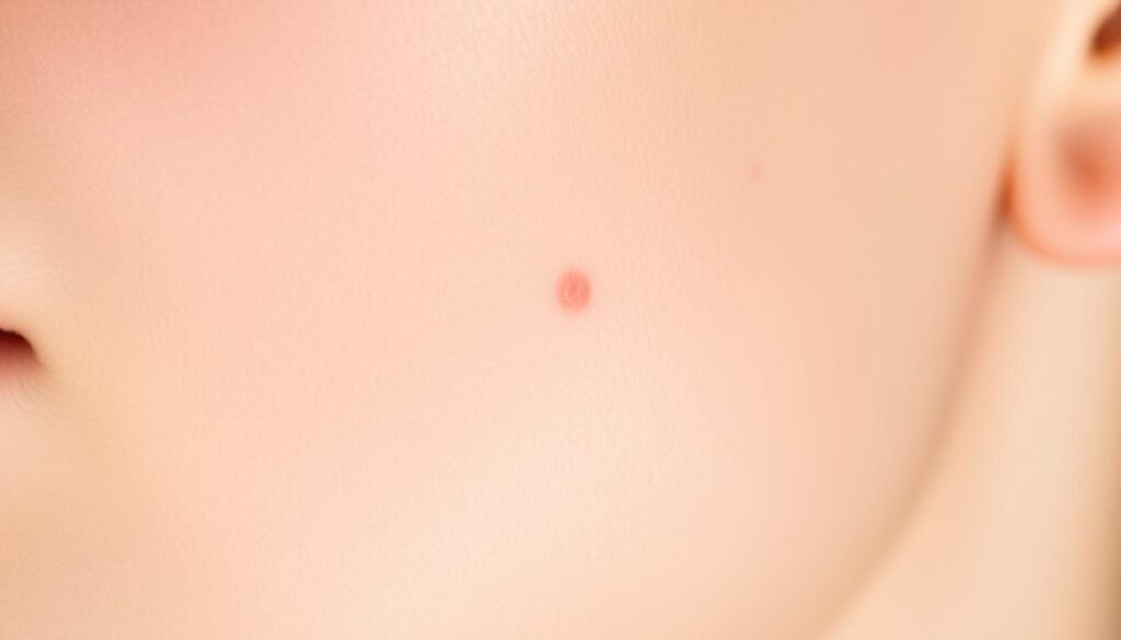 A well-lit, close-up photograph of a freshly healed scar, showcasing the results of the advanced scar treatment provided by Capri Med Spa. The scar appears smooth, evenly toned, and seamlessly blended into the surrounding skin, with a natural, healthy appearance. The lighting is soft and diffused, accentuating the scar's texture and creating a calming, inviting atmosphere. The image is shot from a slight angle, capturing the three-dimensional nature of the scar and highlighting the effectiveness of the treatment. The background is subtly blurred, keeping the focus on the scar and the exceptional results achieved through the expertise of Capri Med Spa.
